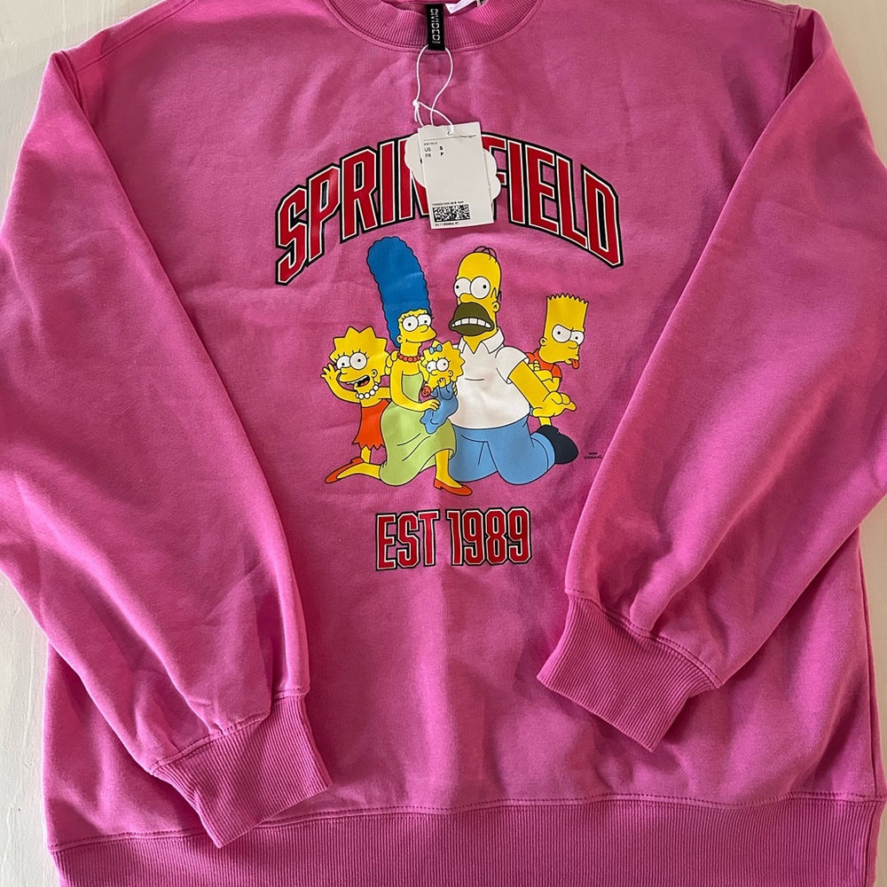 Women’s Pink Springfield Sweatshirt; The Simpsons
